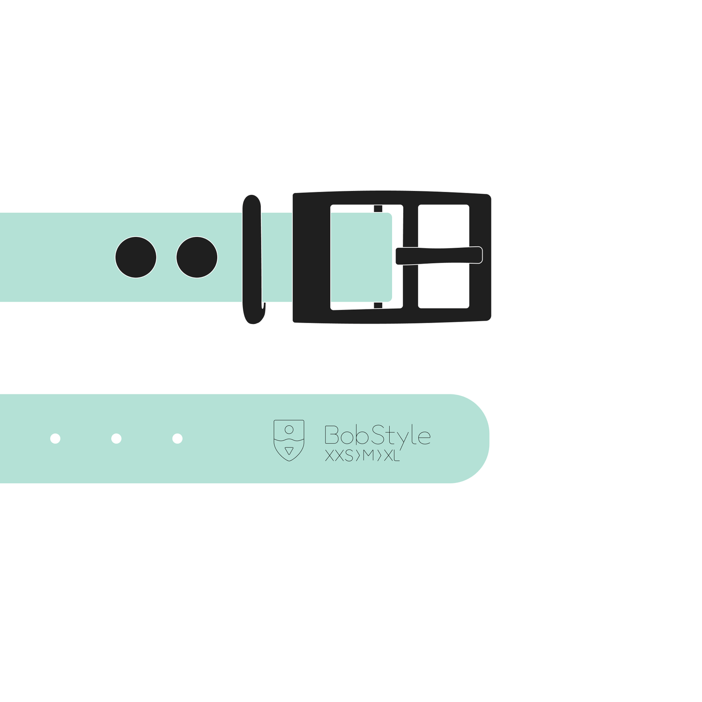 Collar MONO | Matte Black • Mint Green
