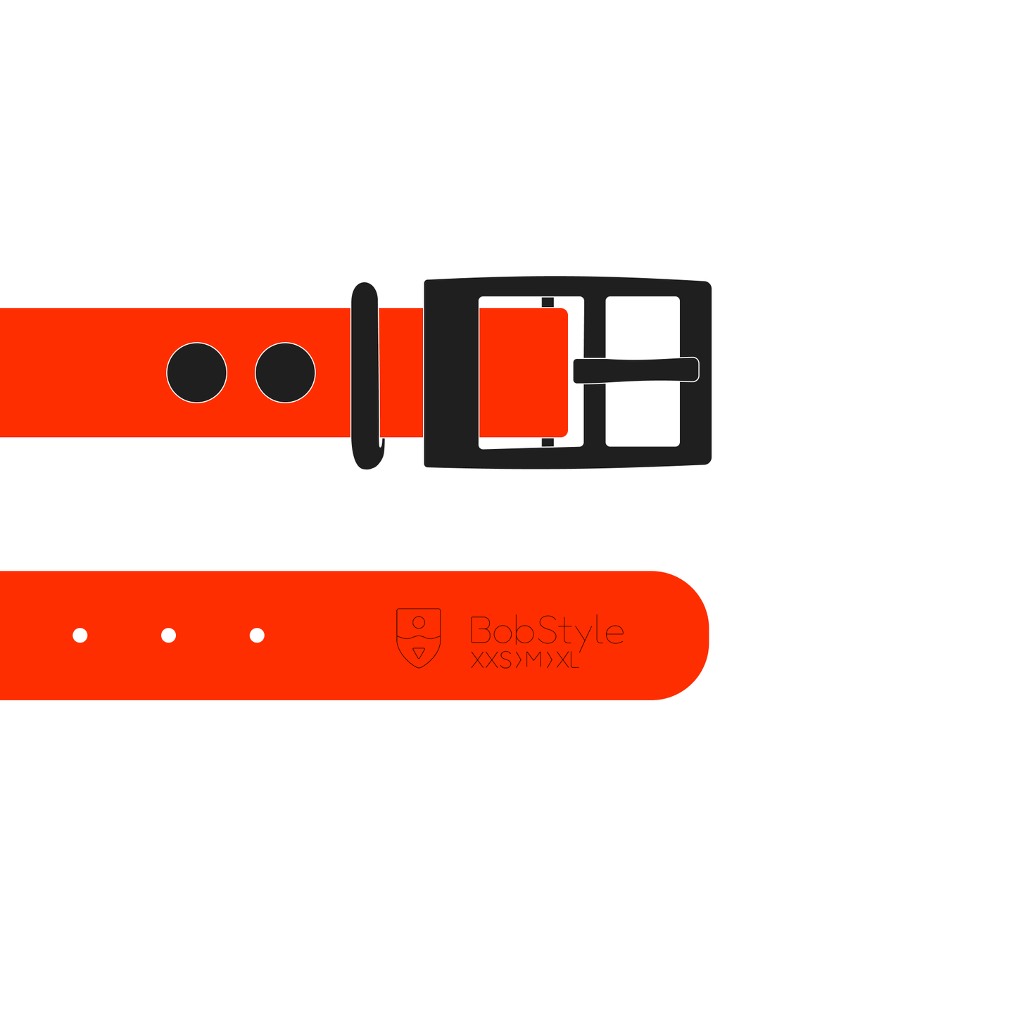 Collar MONO | Matte Black • Neon Orange