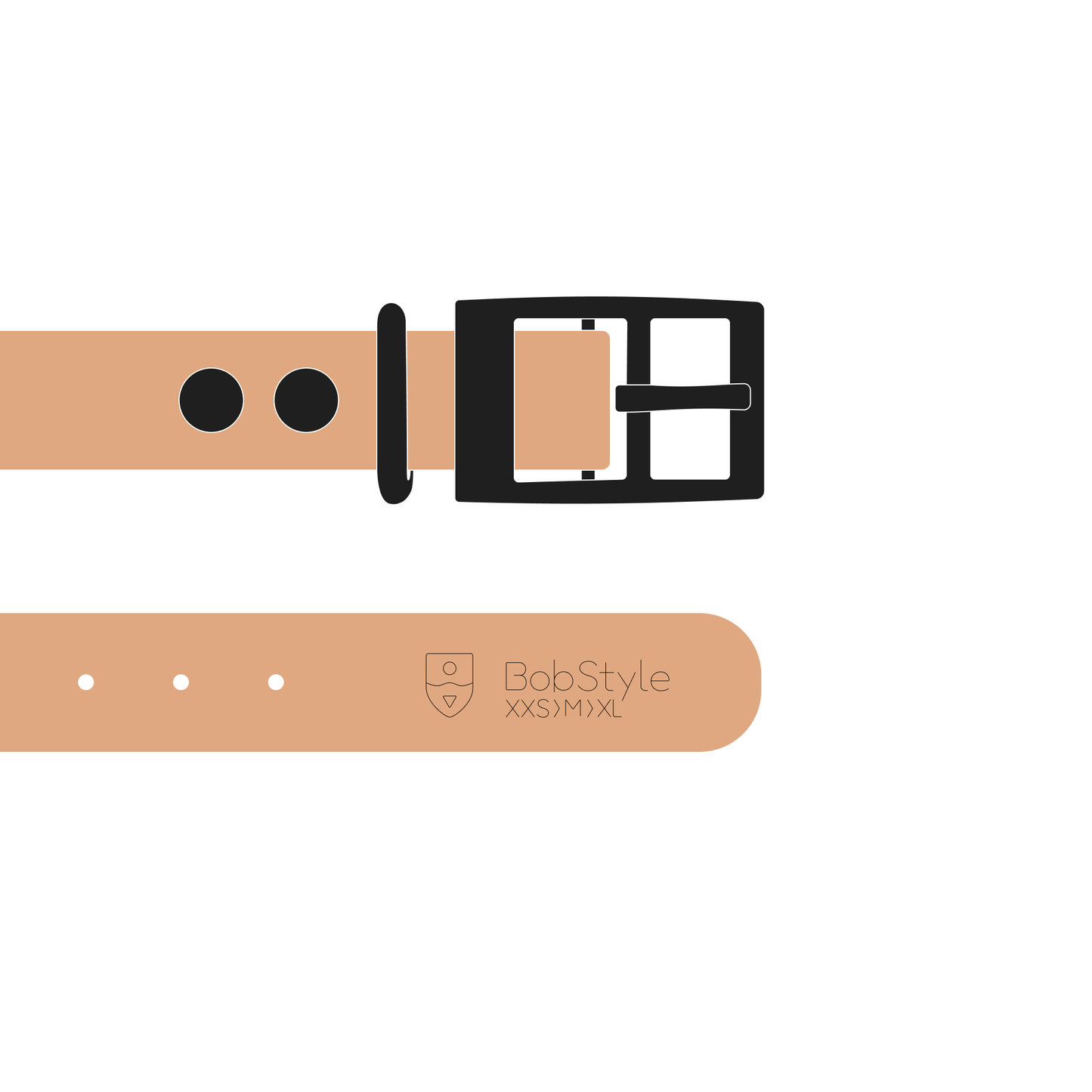 Collar MONO | Matte Black • Saddle Tan