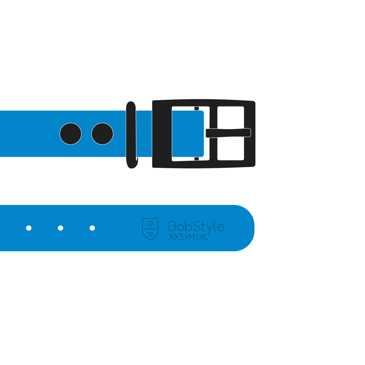 Collar MONO | Matte Black • Sky Blue
