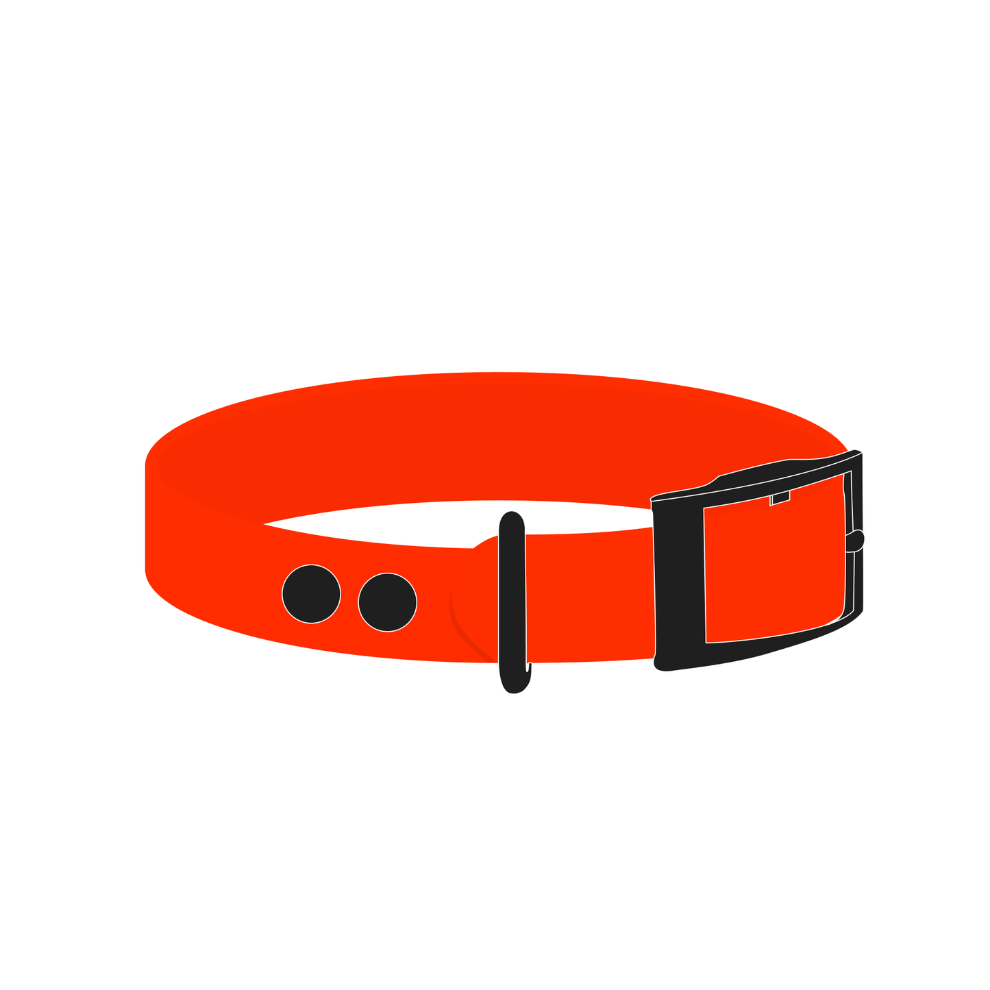 Collar MONO | Matte Black • Neon Orange