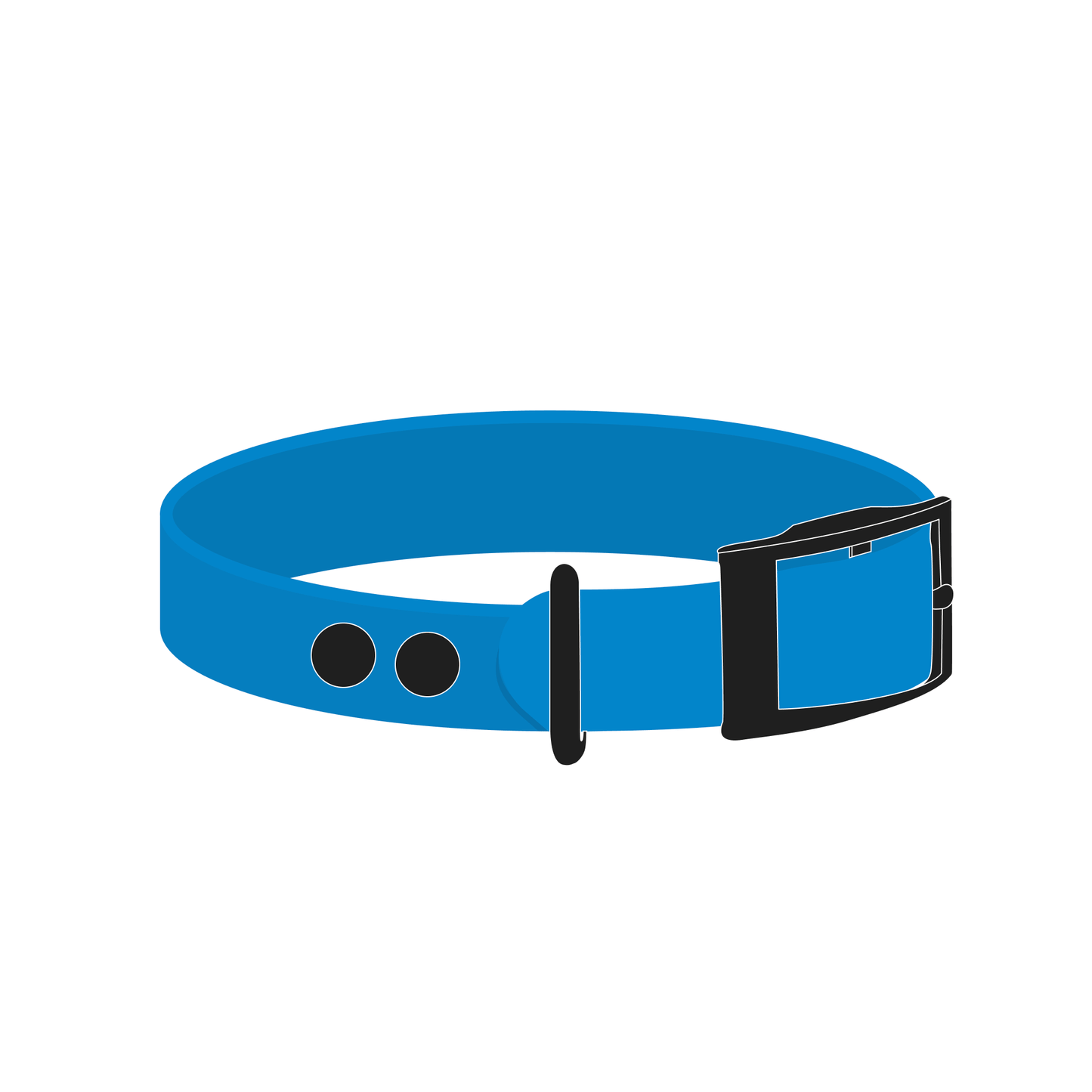 Collar MONO | Matte Black • Sky Blue