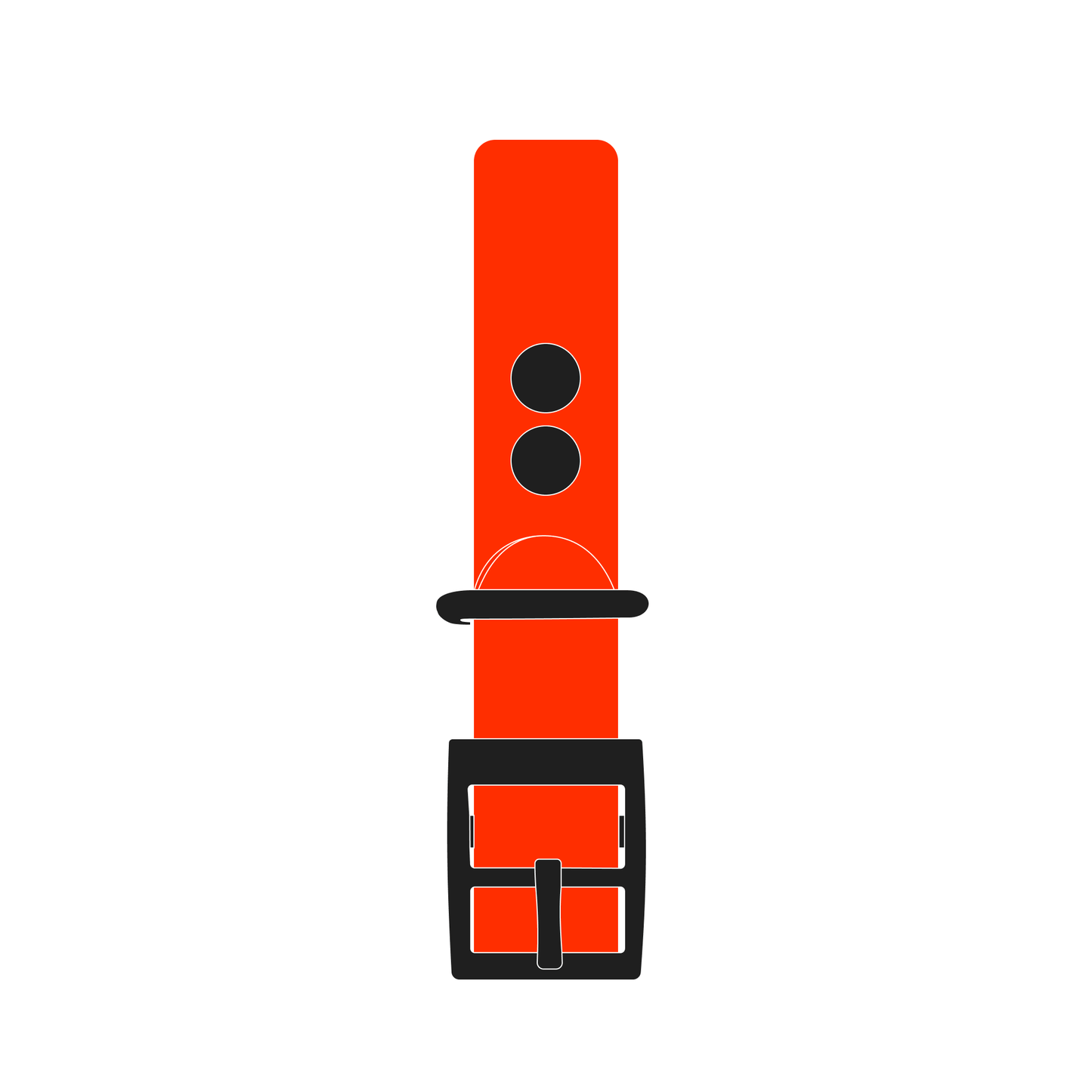 Collar MONO | Matte Black • Neon Orange