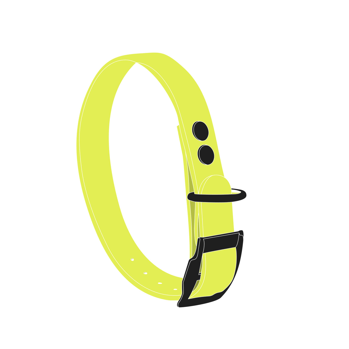Collar MONO | Matte Black • Neon Yellow