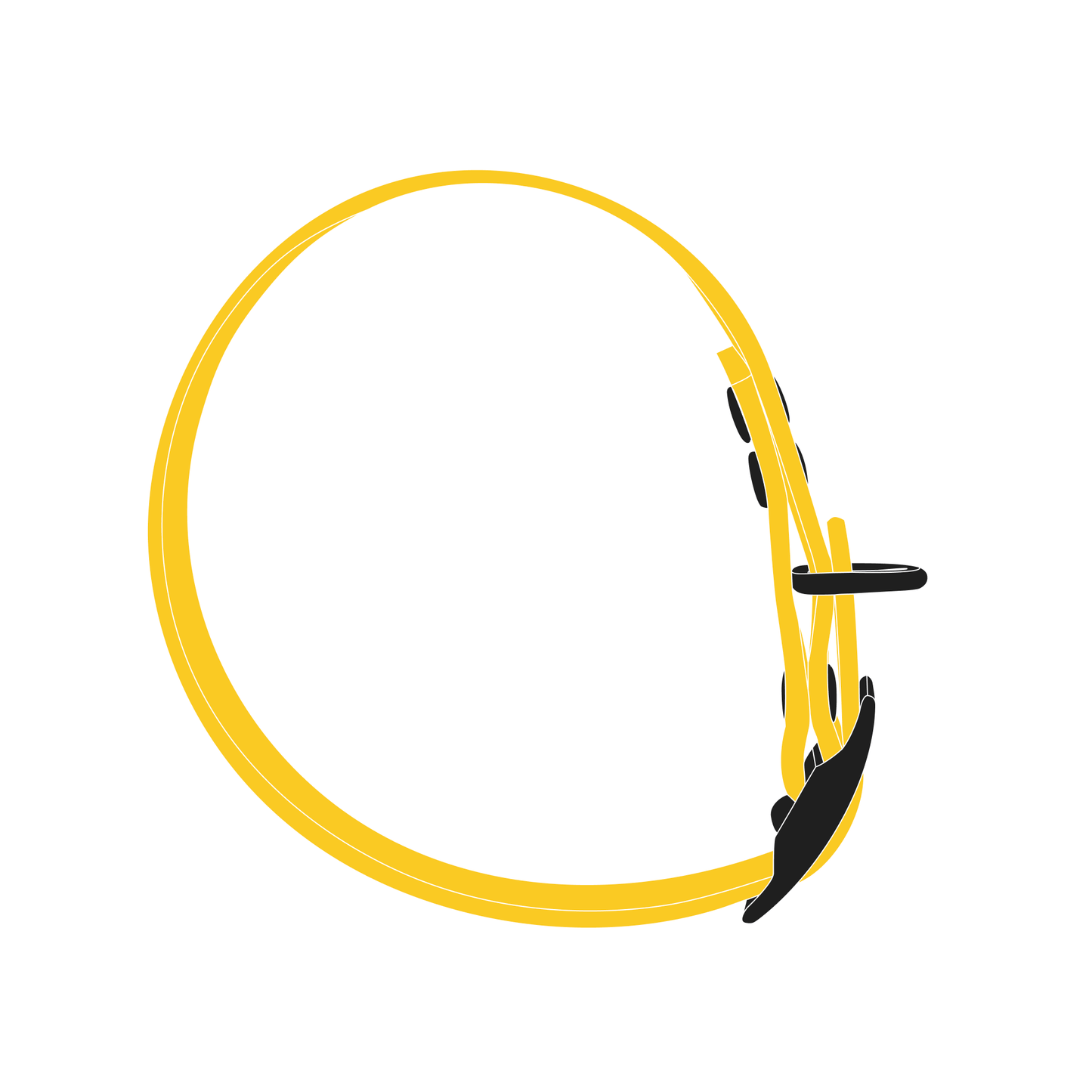 Collar MONO | Matte Black • Yellow