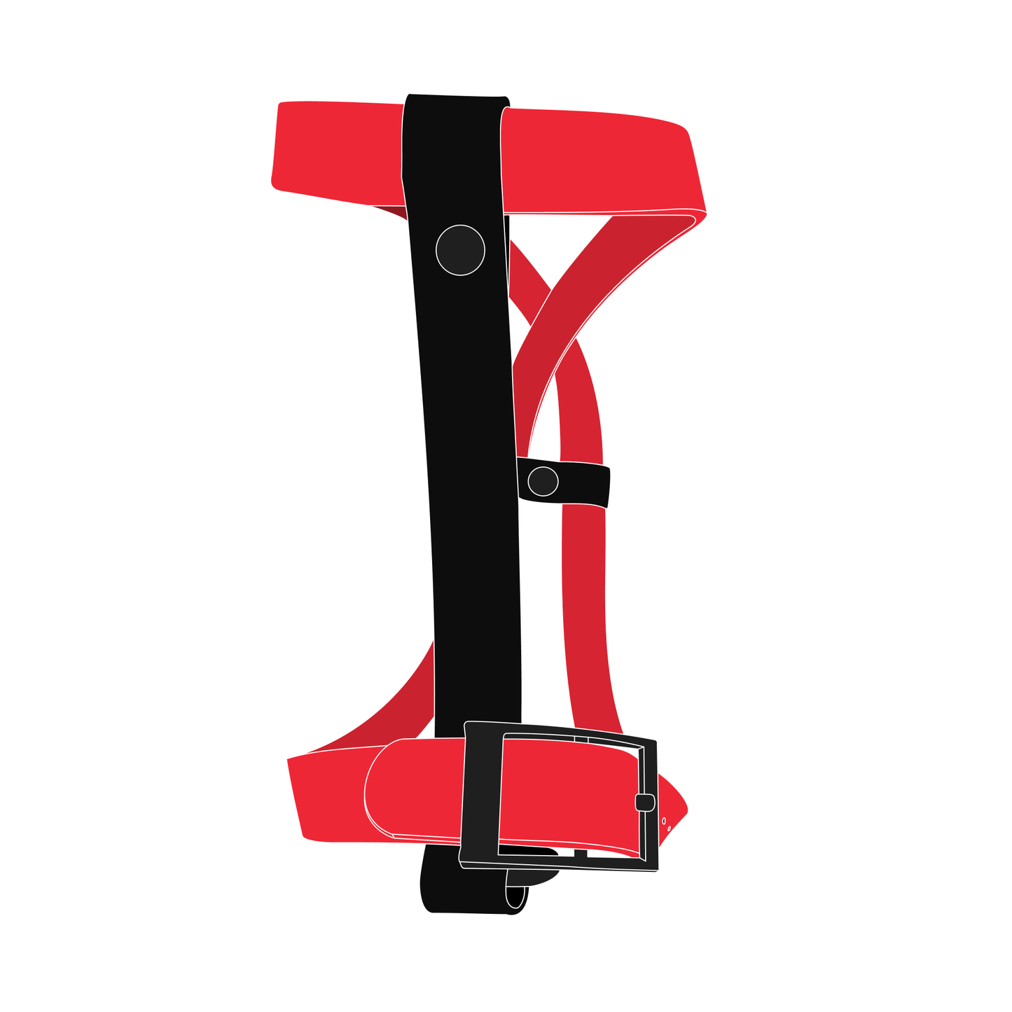 Harness MONO | Matte Black • Candy Red