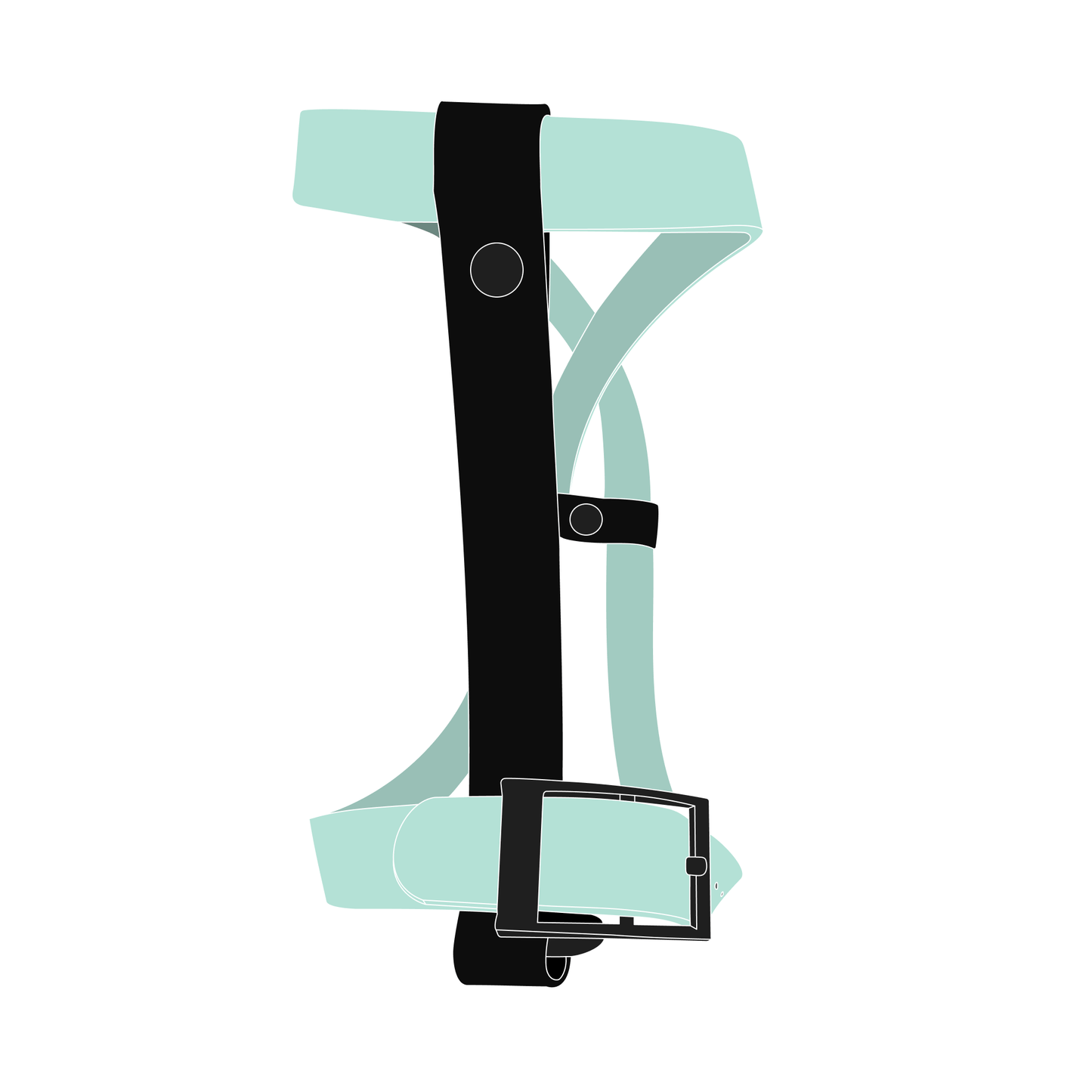 Harness MONO | Matte Black • Mint Green