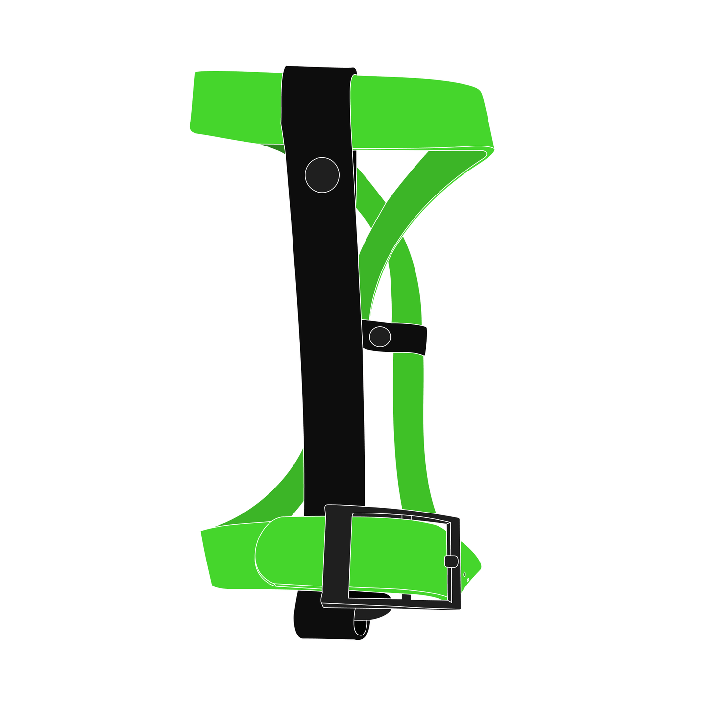 Harness MONO | Matte Black • Neon Green