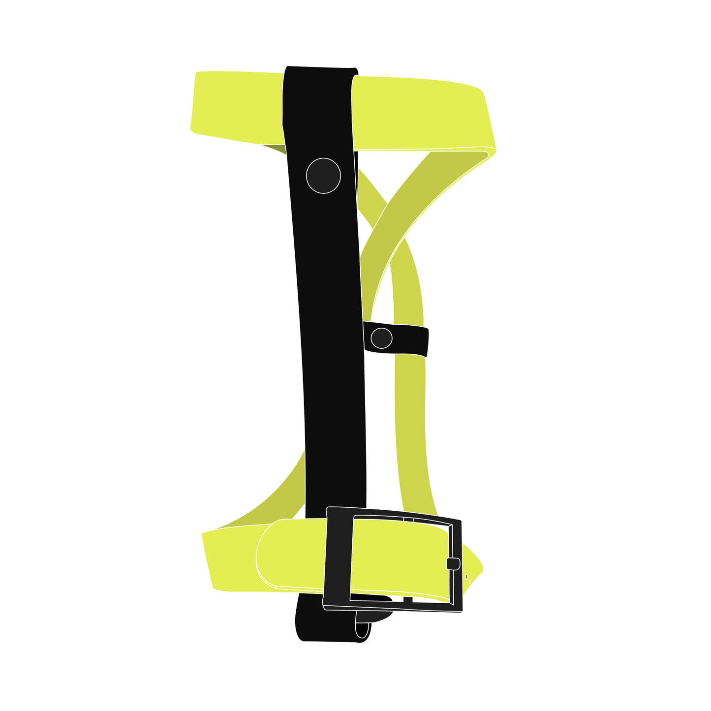 Harness MONO | Matte Black • Neon Yellow