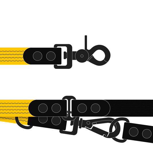 Leash FLEX | Matte Black • Yellow
