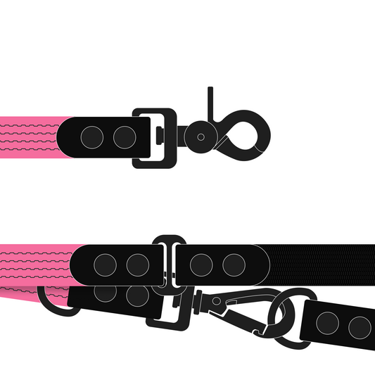 Leash FLEX | Matte Black • Neon Pink