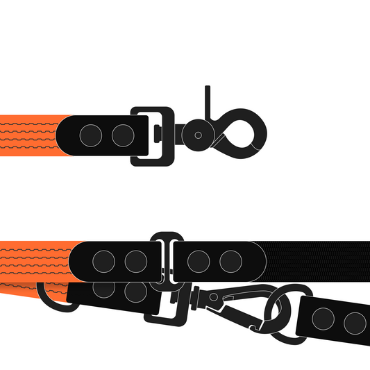 Leash FLEX | Matte Black • Orange