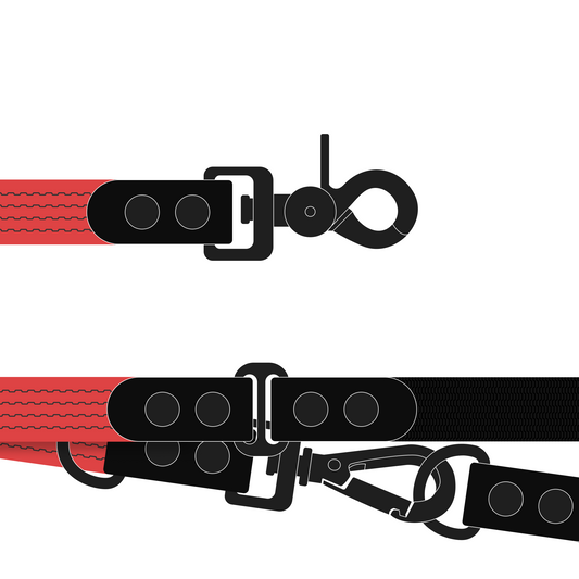 Leash FLEX | Matte Black • Red