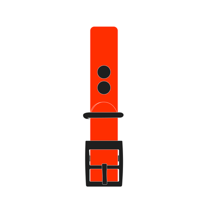 Collar MONO | Matte Black • Neon Orange