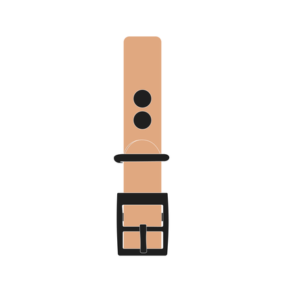Collar MONO | Matte Black • Saddle Tan