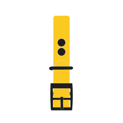Collar MONO | Matte Black • Yellow
