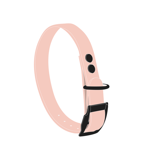 Collar MONO | Matte Black • Pastel Pink