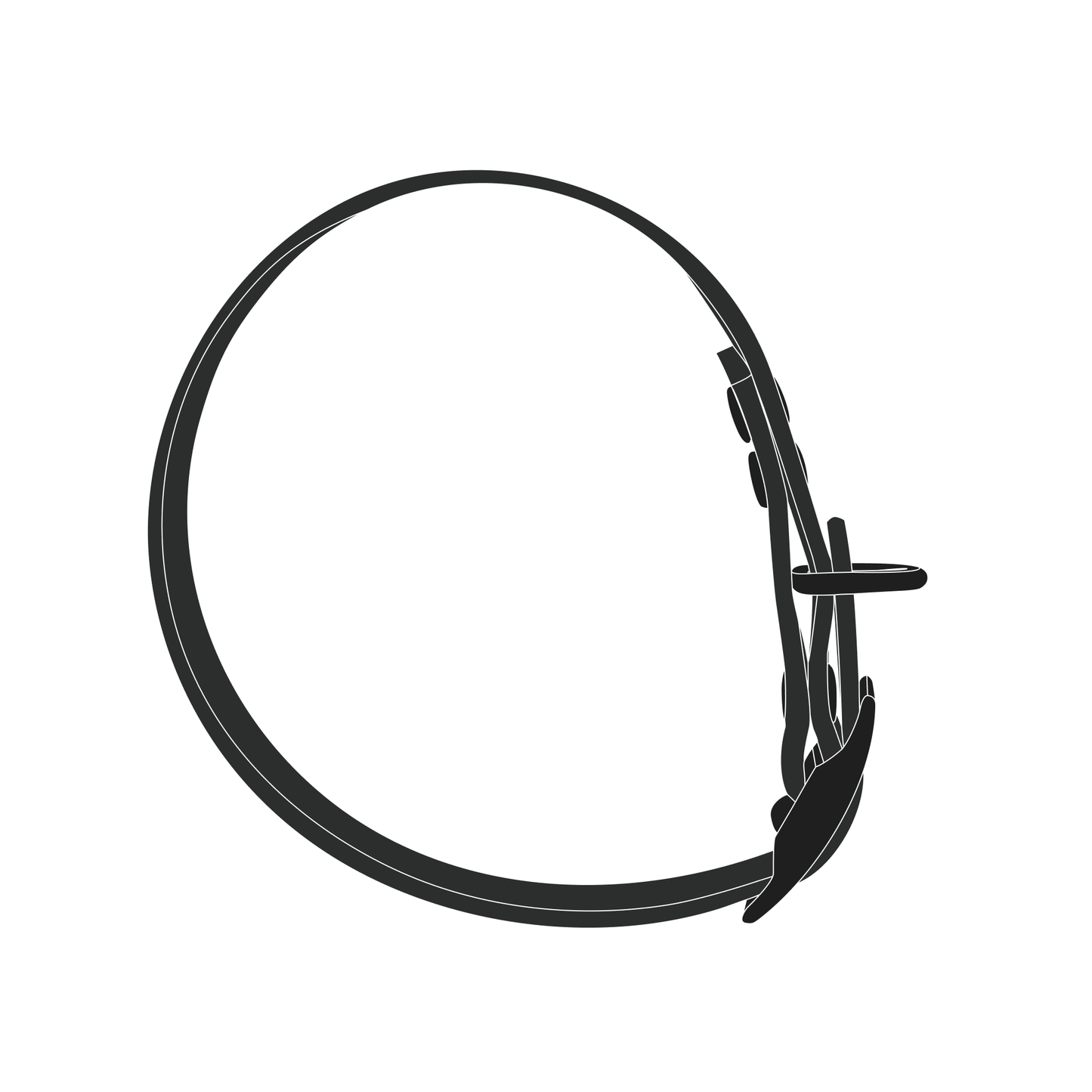 Collar MONO |  Matte Black • Black
