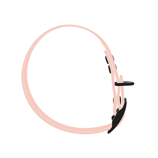 Collar MONO | Matte Black • Pastel Pink