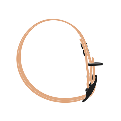 Collar MONO | Matte Black • Saddle Tan