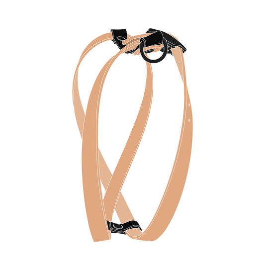 Harness MONO | Matte Black • Saddle Tan