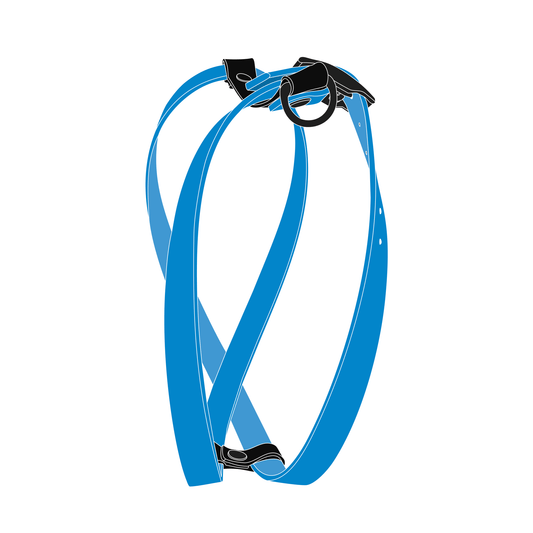 Harness MONO | Matte Black • Sky Blue