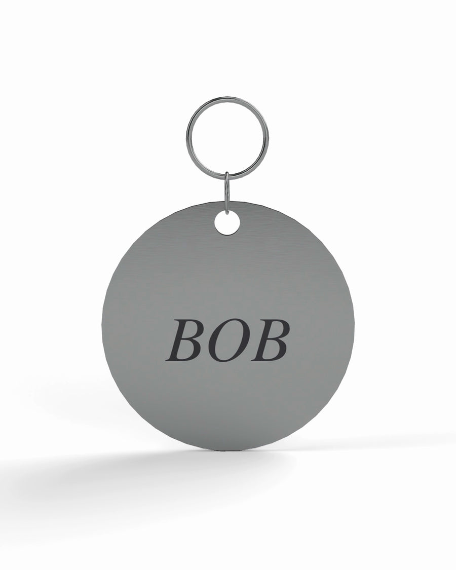 ID-Tag, stainless steel, engraved BOB